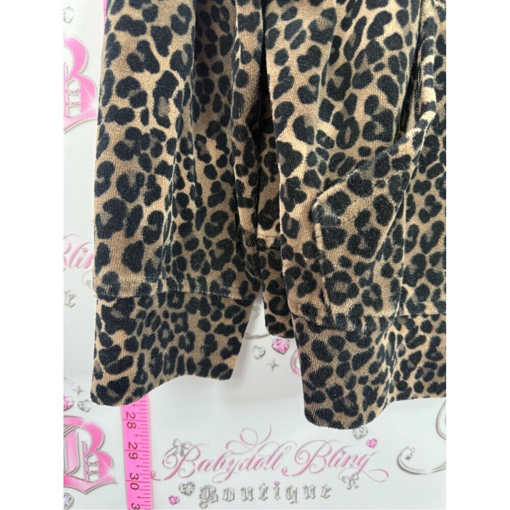 Style & Co. Leopard Print Zip-Front Bomber Jacket - Brown/Black - Picture 3 of 9